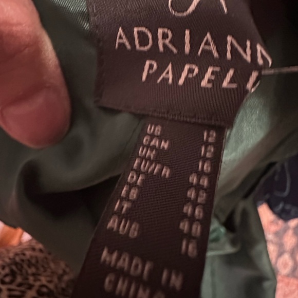 Adrianna Papell One-Shoulder Dress in Deep Green - Picture 6 of 6